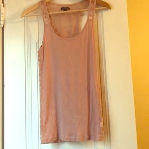 Nude pink lace tank